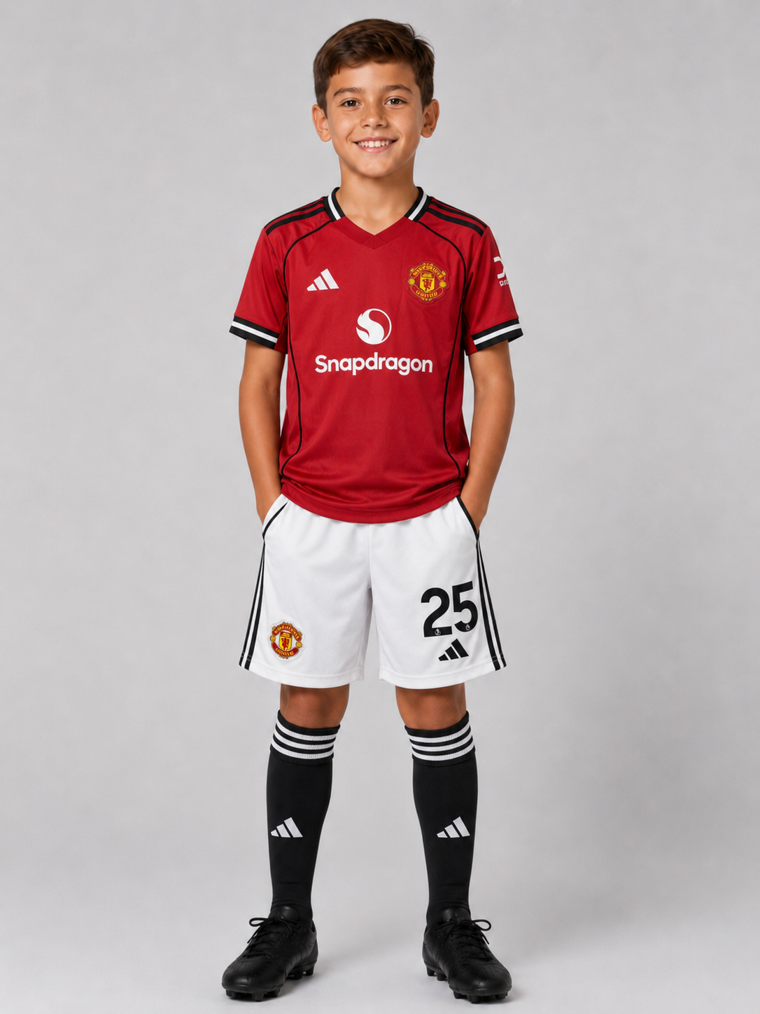 Equipo de Fútbol Infantil MANCHESTER UNITED – Camiseta + Short - Imagen 2